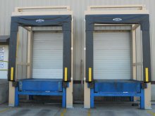 Blue Giant dock seals installed around a trailer opening